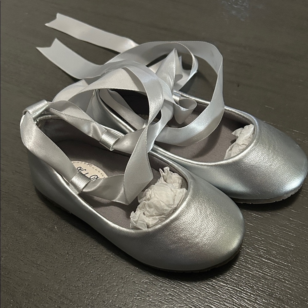 Silver Toddler Ballet Flats